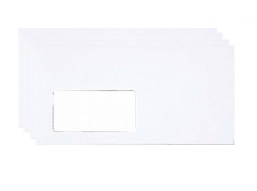 Briefumschläge DIN lang mit Fenster weiß selbstklebend 1x1000 Stück 