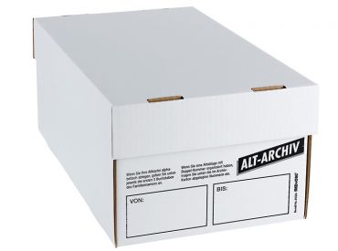 Alt-Archiv-Karton A5 mit Deckel weiß 1x1 Stück 