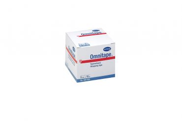Omnitape®, 5cmx10m, weiß, stark klebendes Pflasterband,unelastisch, sehr zugfest, leicht reißbar, auf Kunststoffspule 1x1 Rollen 