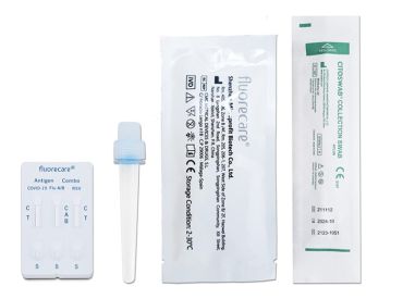Kombi-Test 4in1: SARS-CoV-2 + Influenza A/B + RSV-Antigen, fluorecare®, 1x1 Teste 