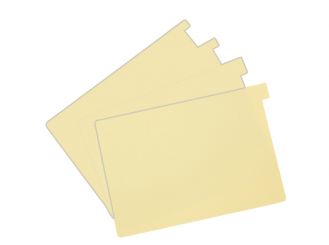 Signalkarten A5 gelb TAB: 20 mm hoch 1x100 Stück 