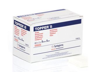 TOPPER 8-Kompressen, 5 x 5 cm, steril 60x2 Stück 