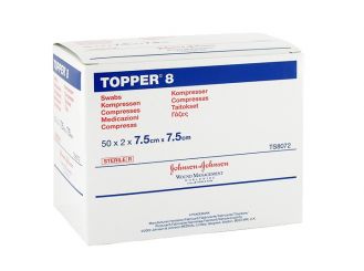 TOPPER 8-Kompressen, 7,5 x 7,5 cm, steril 50x2 Stück 