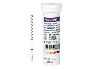 Cleartest® Albu-mic Nierenfunktions-Teststreifen, lose in der Dose 1x30 Teste 
