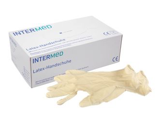 INTERMED Latex-Handschuhe, puderfrei, Gr. S 1x100 Stück 