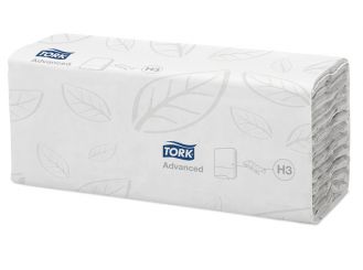 Tork® Advanced Handtücher Tissue H3, 2-lg., hochweiß, 25 x 31 cm, 1x2560 Tücher 